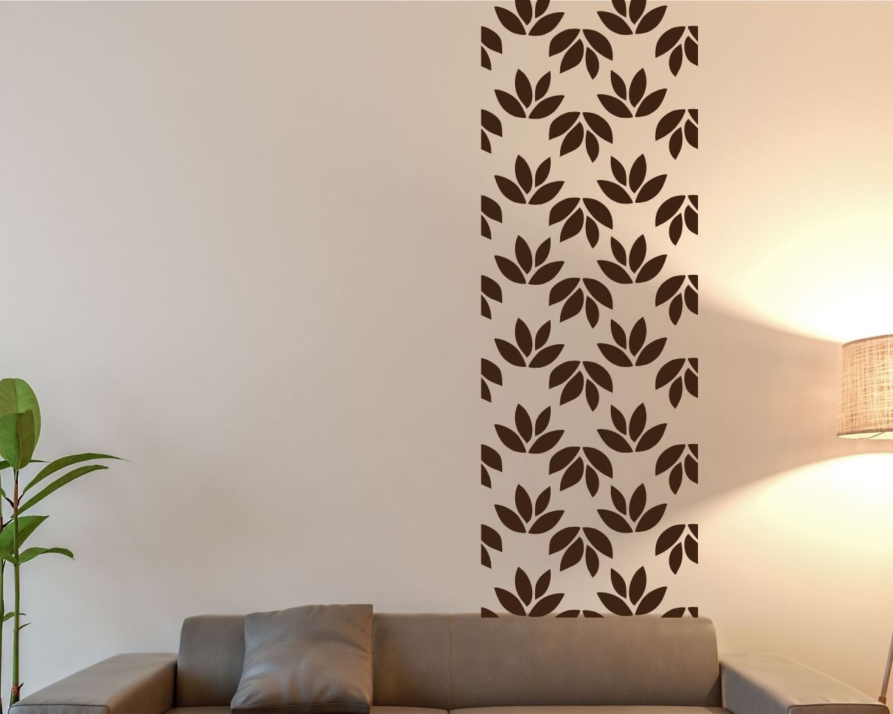 Pretty Leaf Floral Pattern Wall Stickers