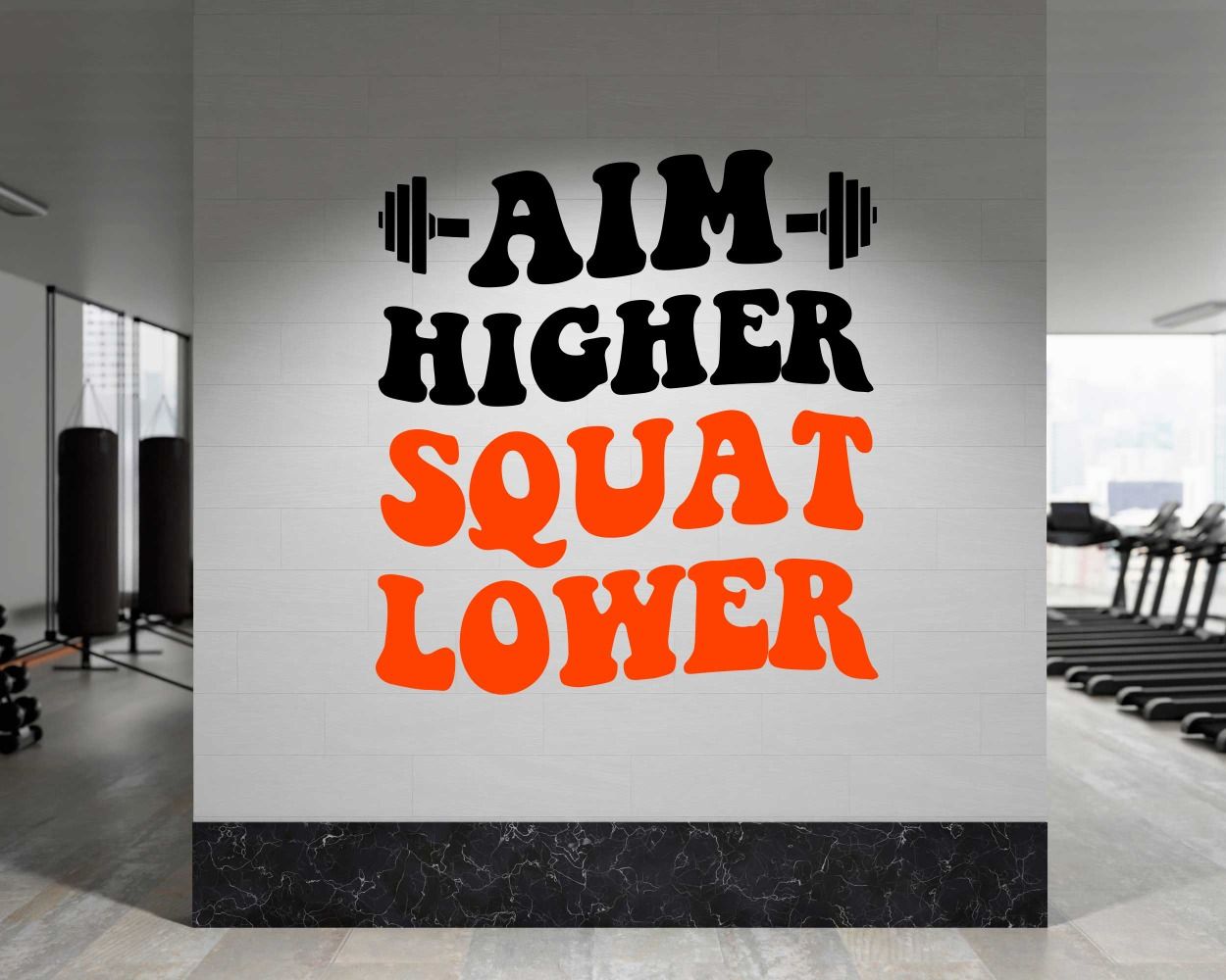 Quotes wall decals for gym wall decor