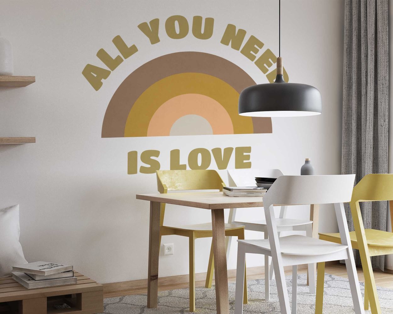 Rainbow Wall Stickers For Kids Bedroom Decoration 