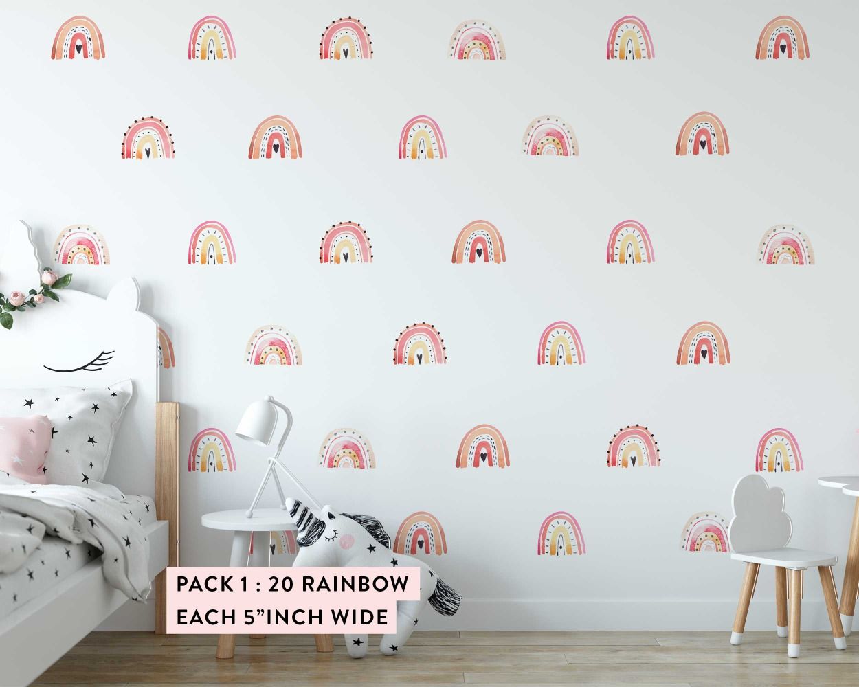 Best Watercolour Rainbow Wall Decals For Kids Room Decoration