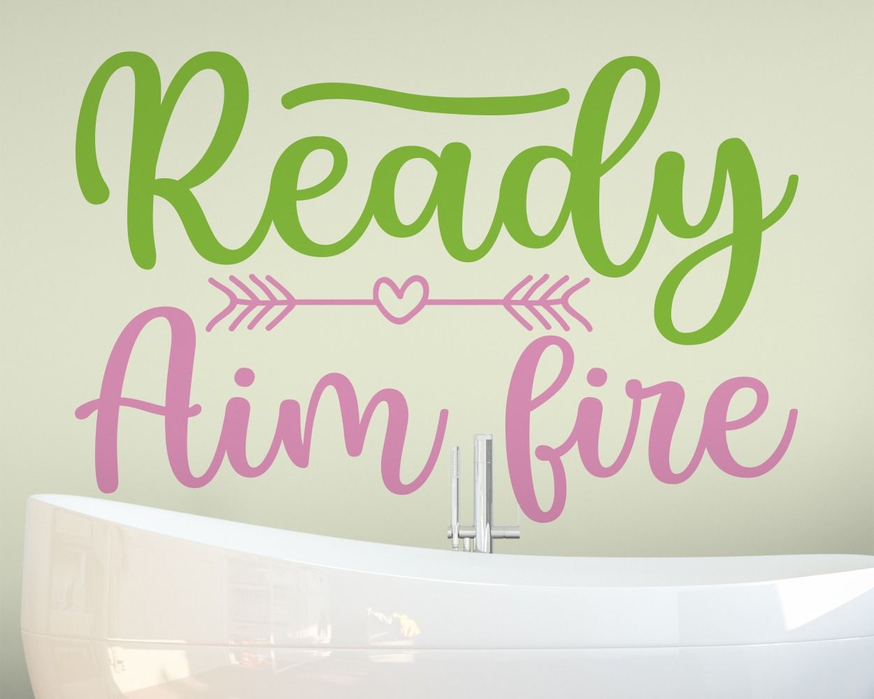 Ready Aim Fire Motivational Quotes Decals For Bathroom Toilet Decoration 