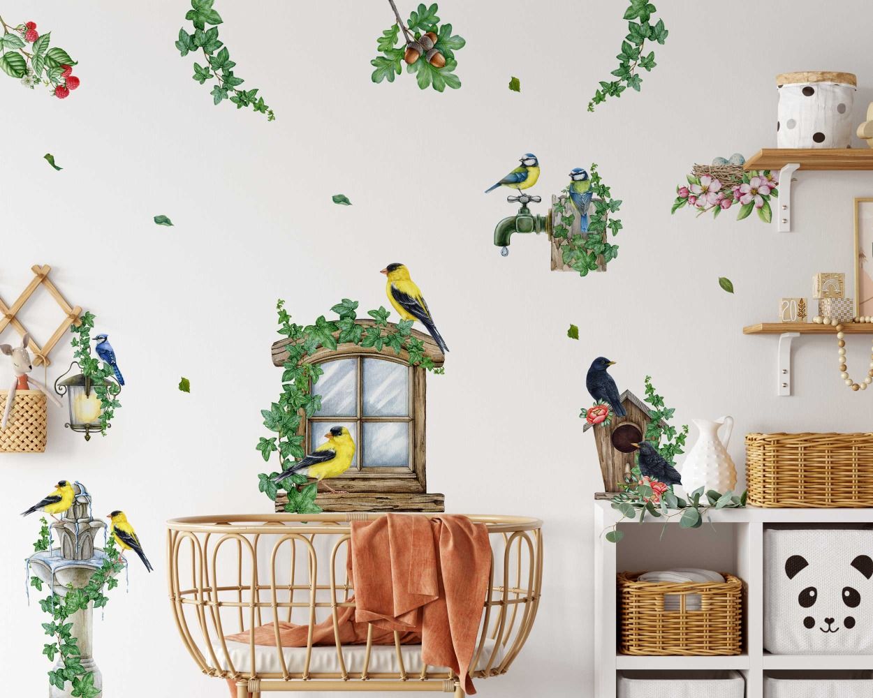 Beautiful Romantic Birds Wall Stickers
