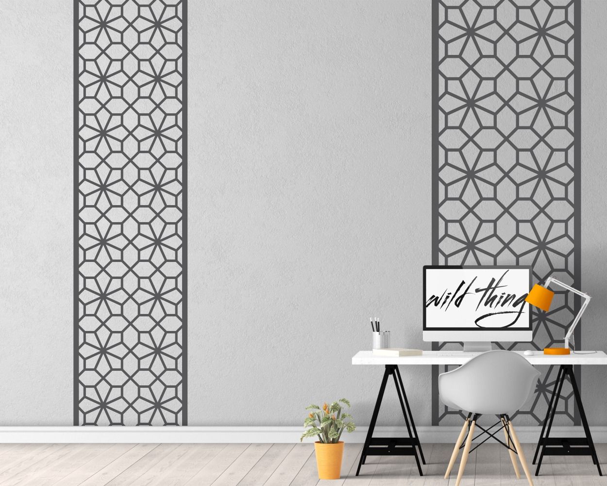 Seamless Flower Pattern Free Vector Wall Stickers For Home And Office Decoration 