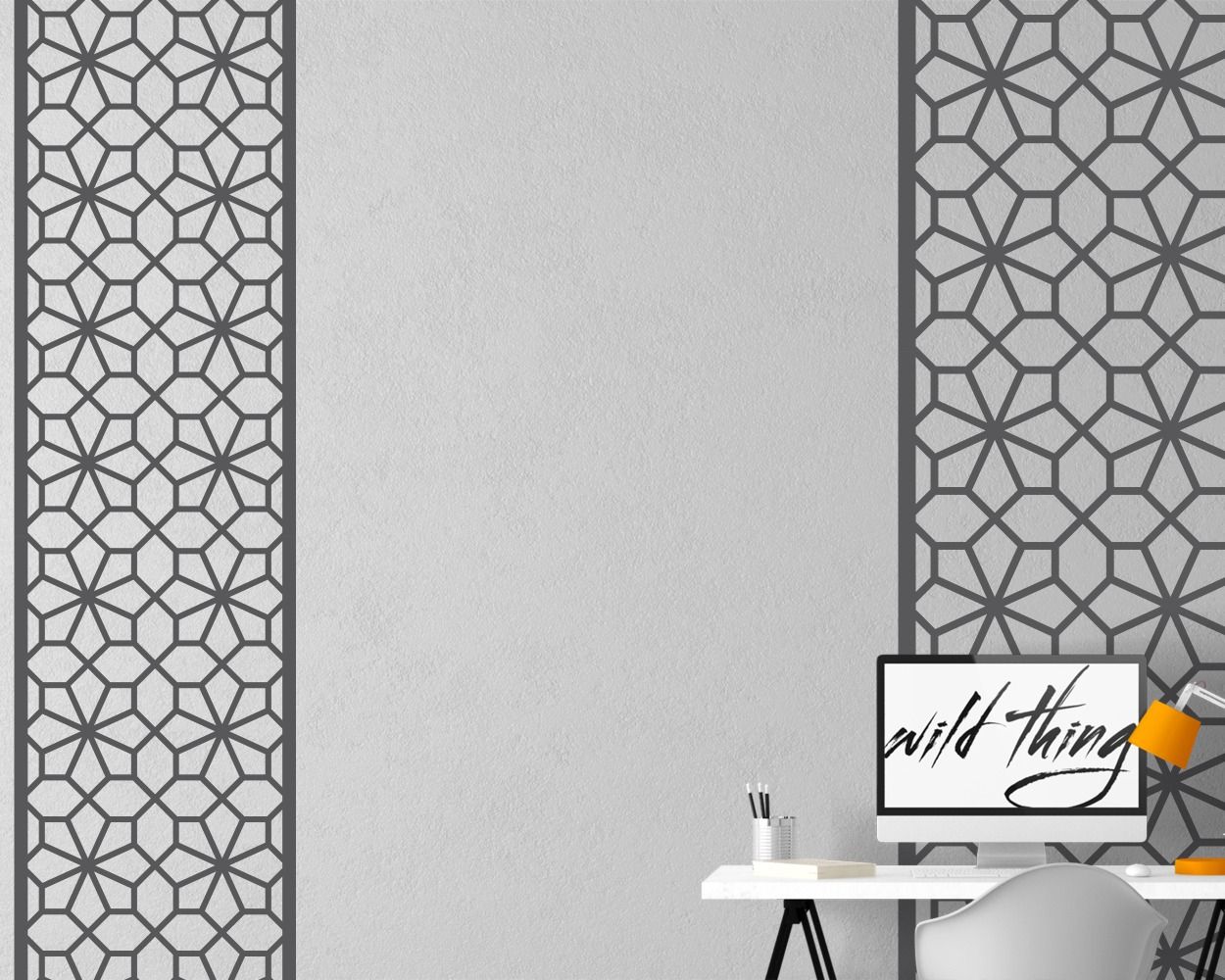 Seamless Flower Pattern Free Vector Wall Stickers