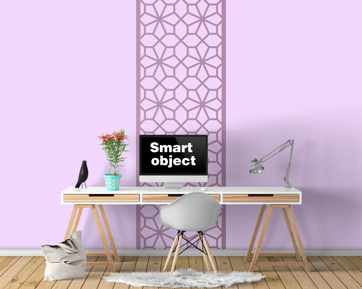 Seamless Flower Pattern Free Vector Wall Decals