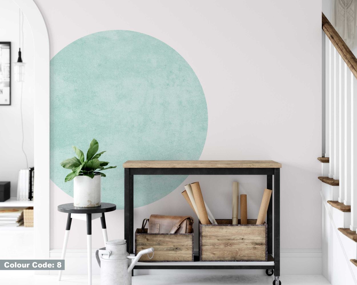 Boho Texture Circle Wall Stickers