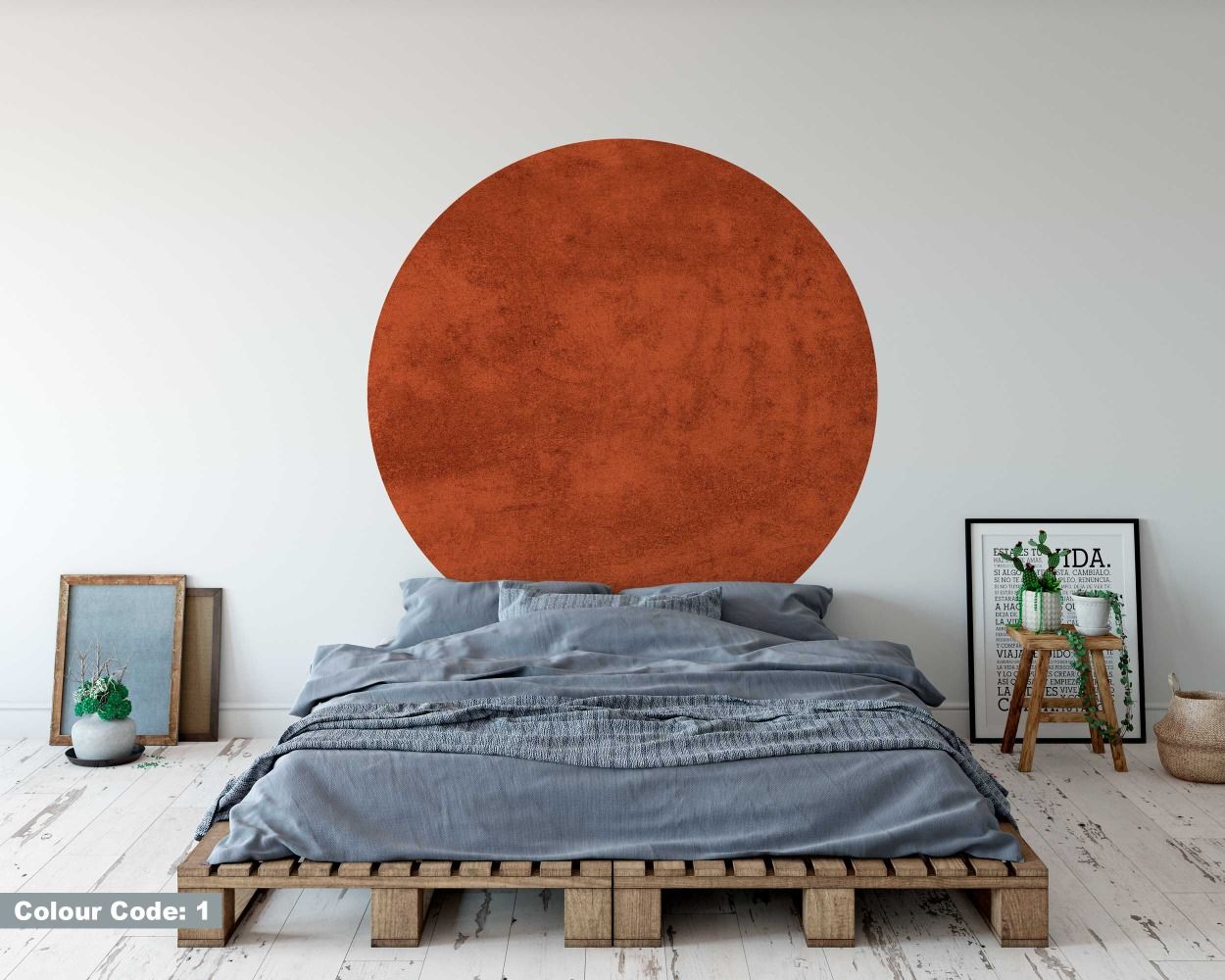 Best Boho Texture Circle Wall Stickers