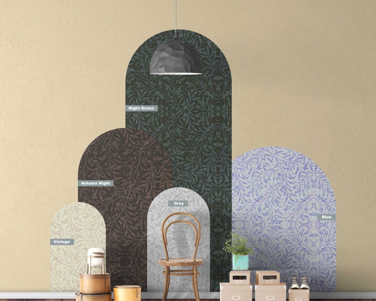 Best Beautiful Simple Boho Willow Arch Wall Decals For Bedroom Decor