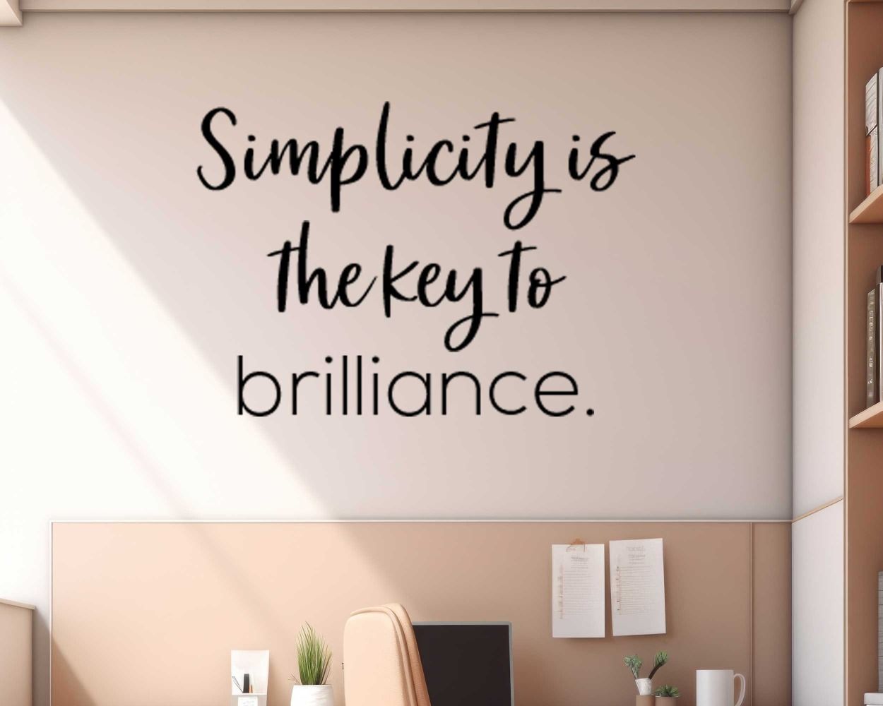Simplicity Is The Key To Brilliance Wall Decals For Room Wall Decor