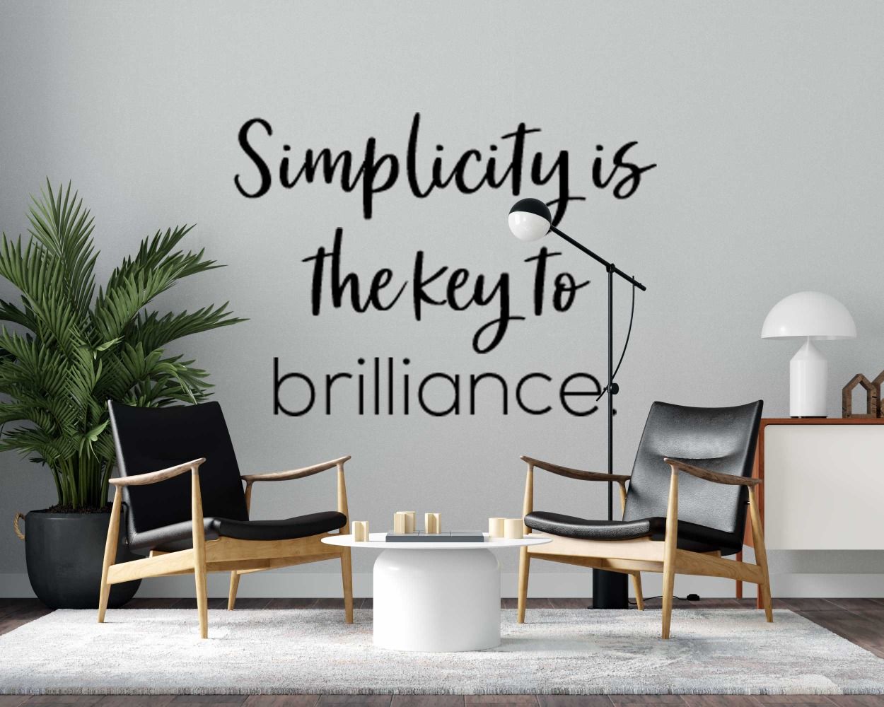 Simplicity Is The Key To Brilliance Wall Decals