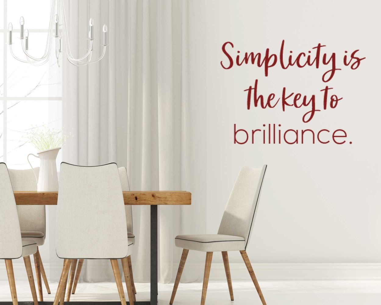Simplicity Is The Key To Brilliance Wall Stickers For Room Wall Decor