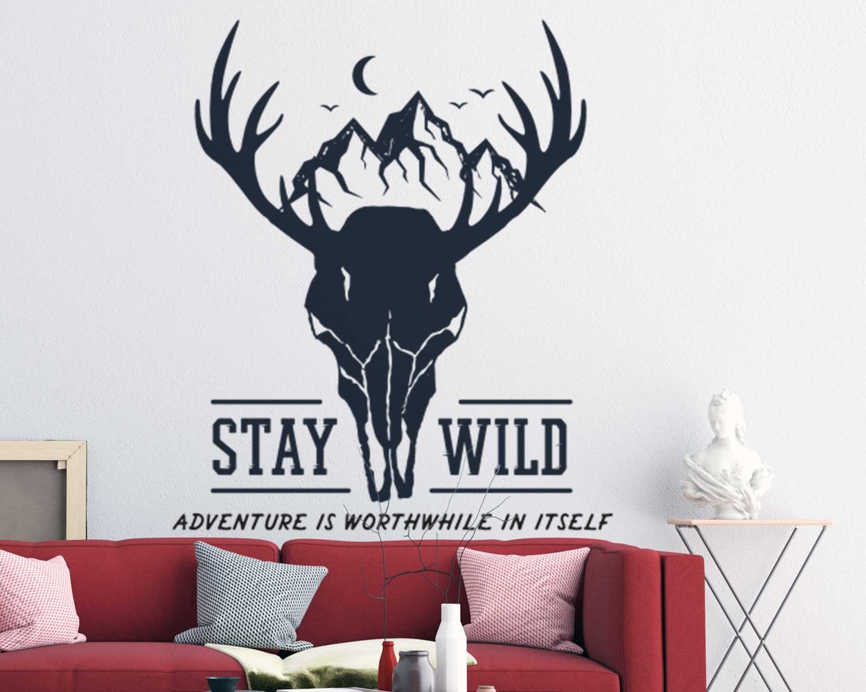 Stay Wild Motivational Quote Wall Sticker For Room Wall Decoration