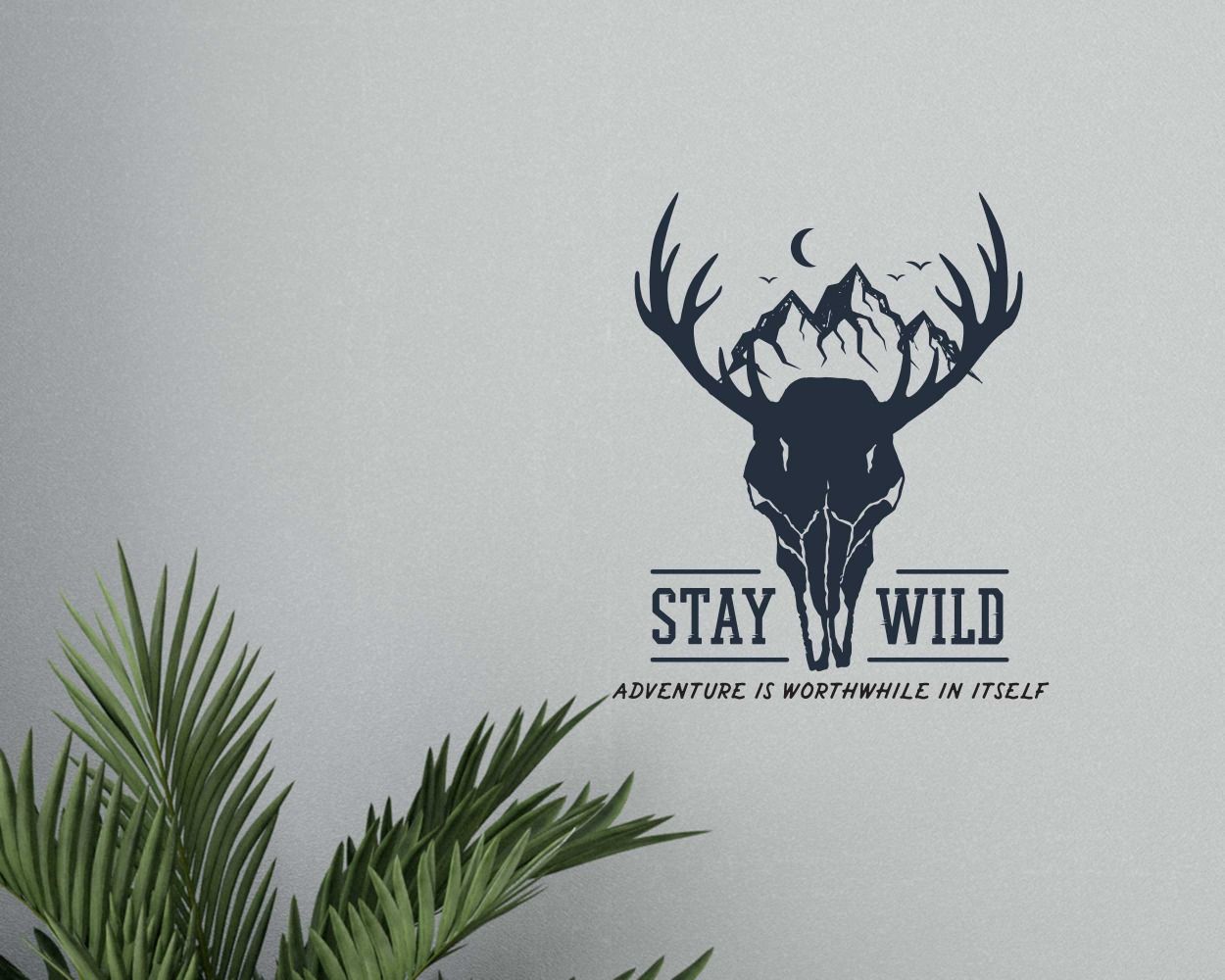 Stay Wild Motivational Quote Wall Decals For Room Wall Decoration