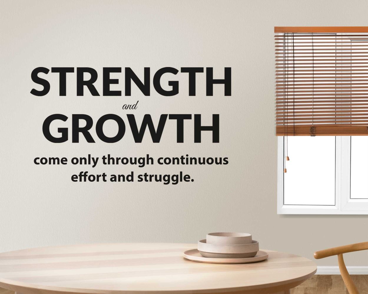 Strength & Growth Unleashed Motivation Quotes Wall Stickers