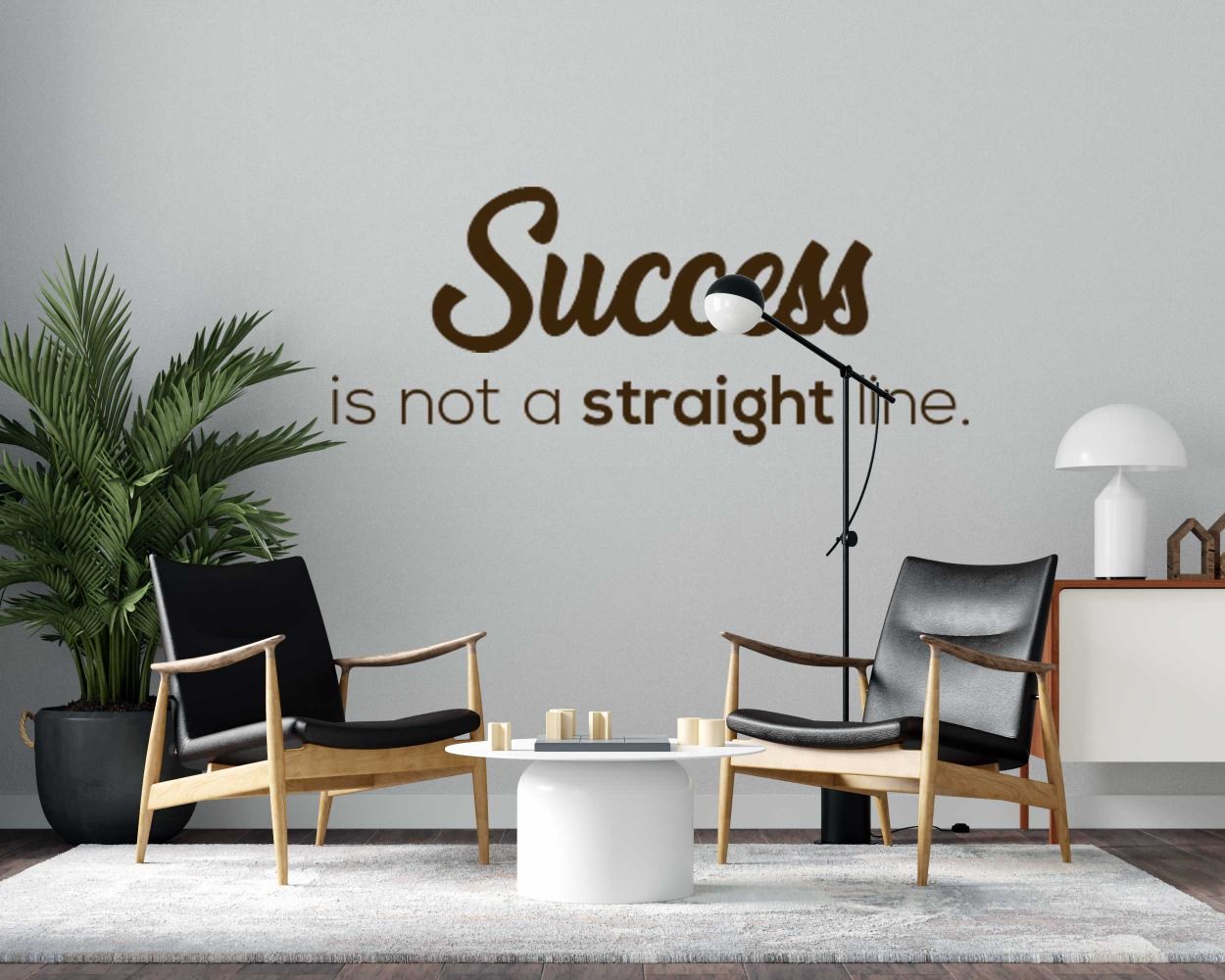 Success Is Not A Straight Line Wall Decals For Room Decoration. shop now