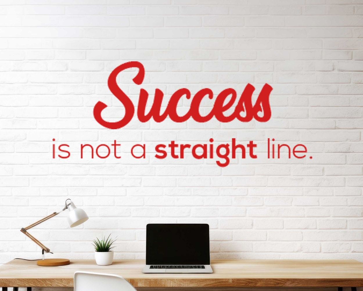 Success Is Not A Straight Line Wall Stickers For Room Decoration. shop now