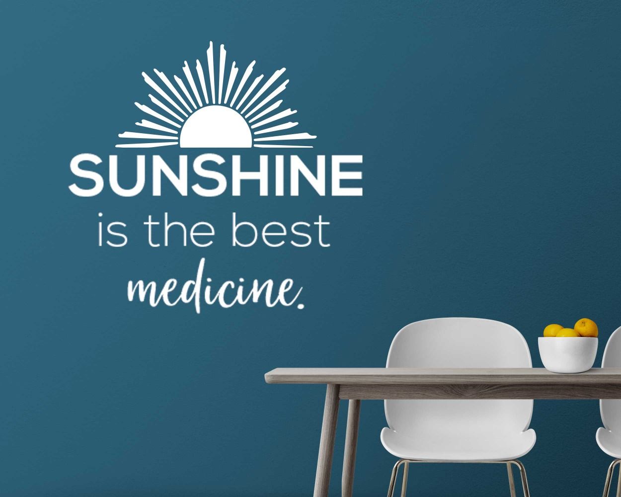 Sunsine Is The Best Medicine Quotes Wall Decals For Room Wall Decoration