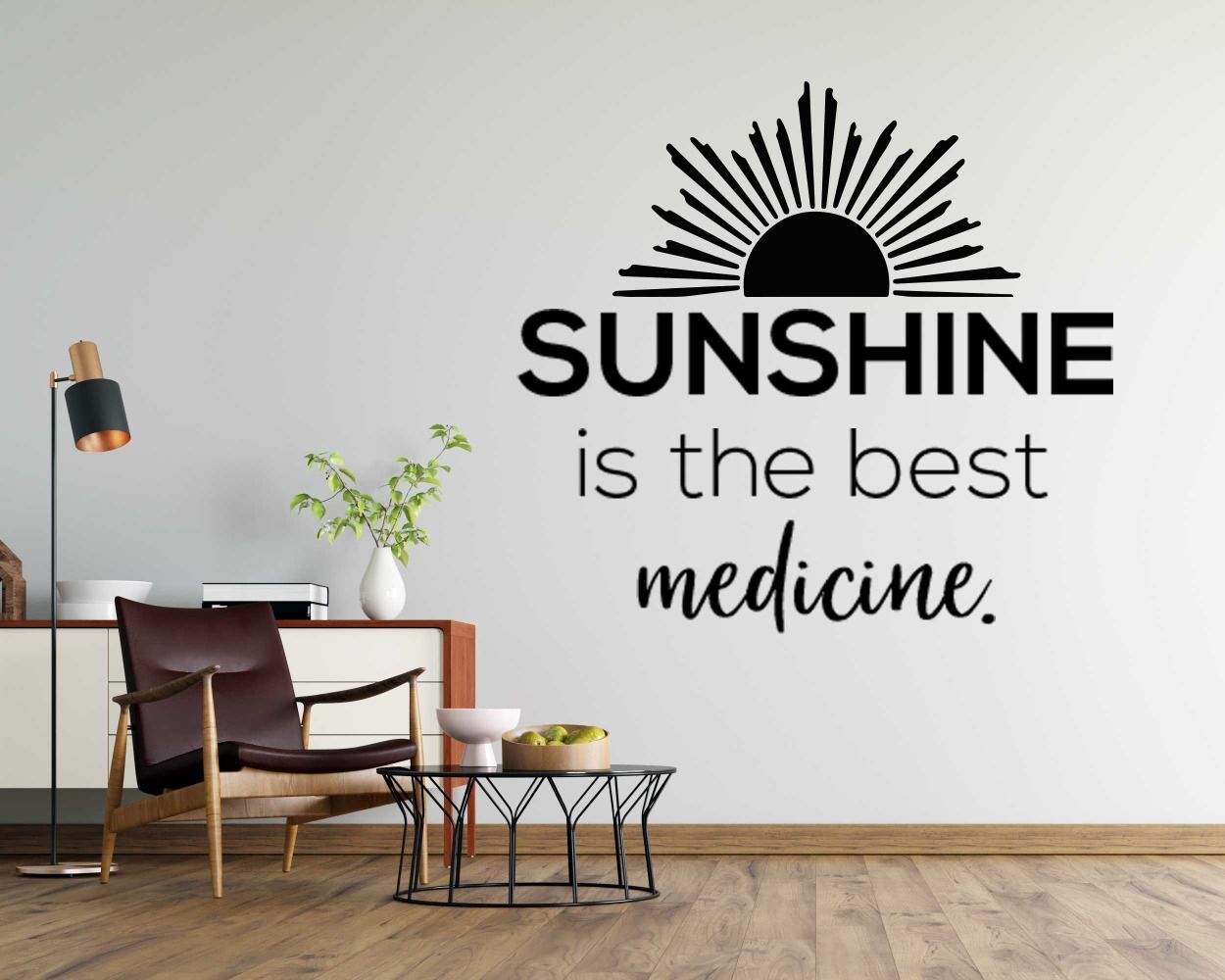 Sunsine Is The Best Medicine Quotes Wall Stickers