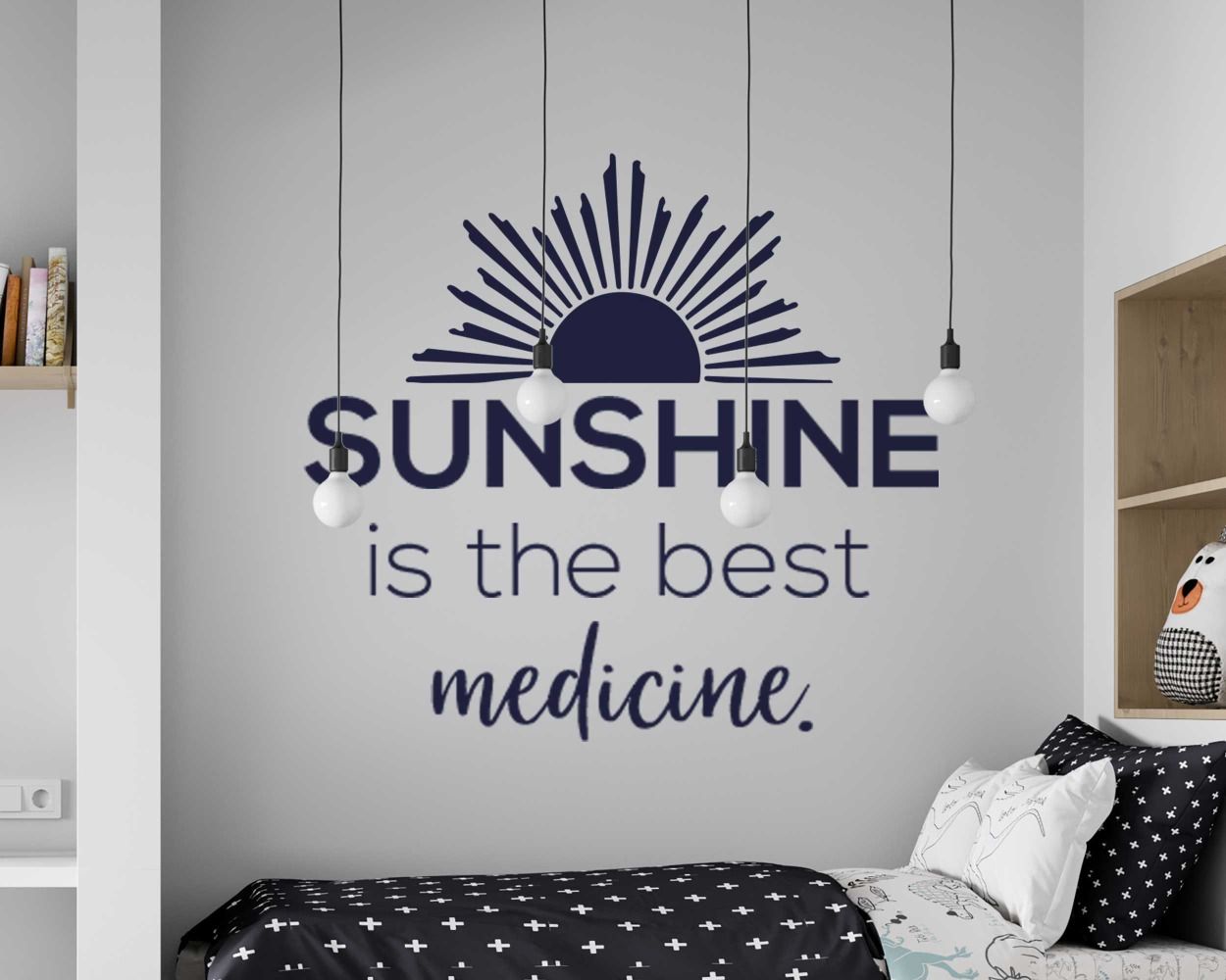 Sunsine Is The Best Medicine Quotes Wall Decals