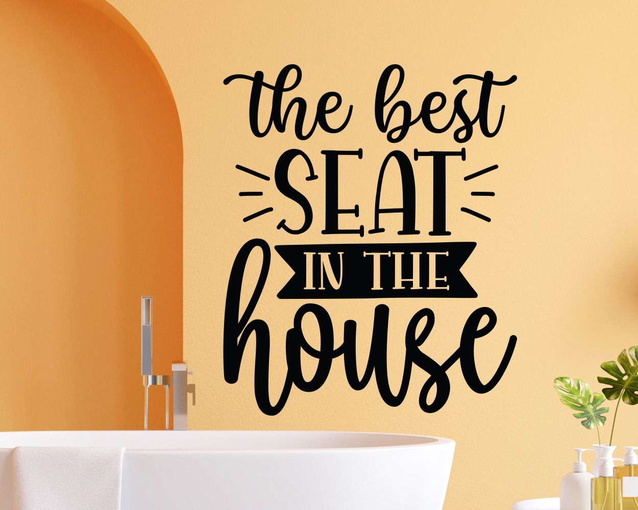 The Best Seat In The House Quote Vinyl Stickers For Bathroom Toilet Decoration 