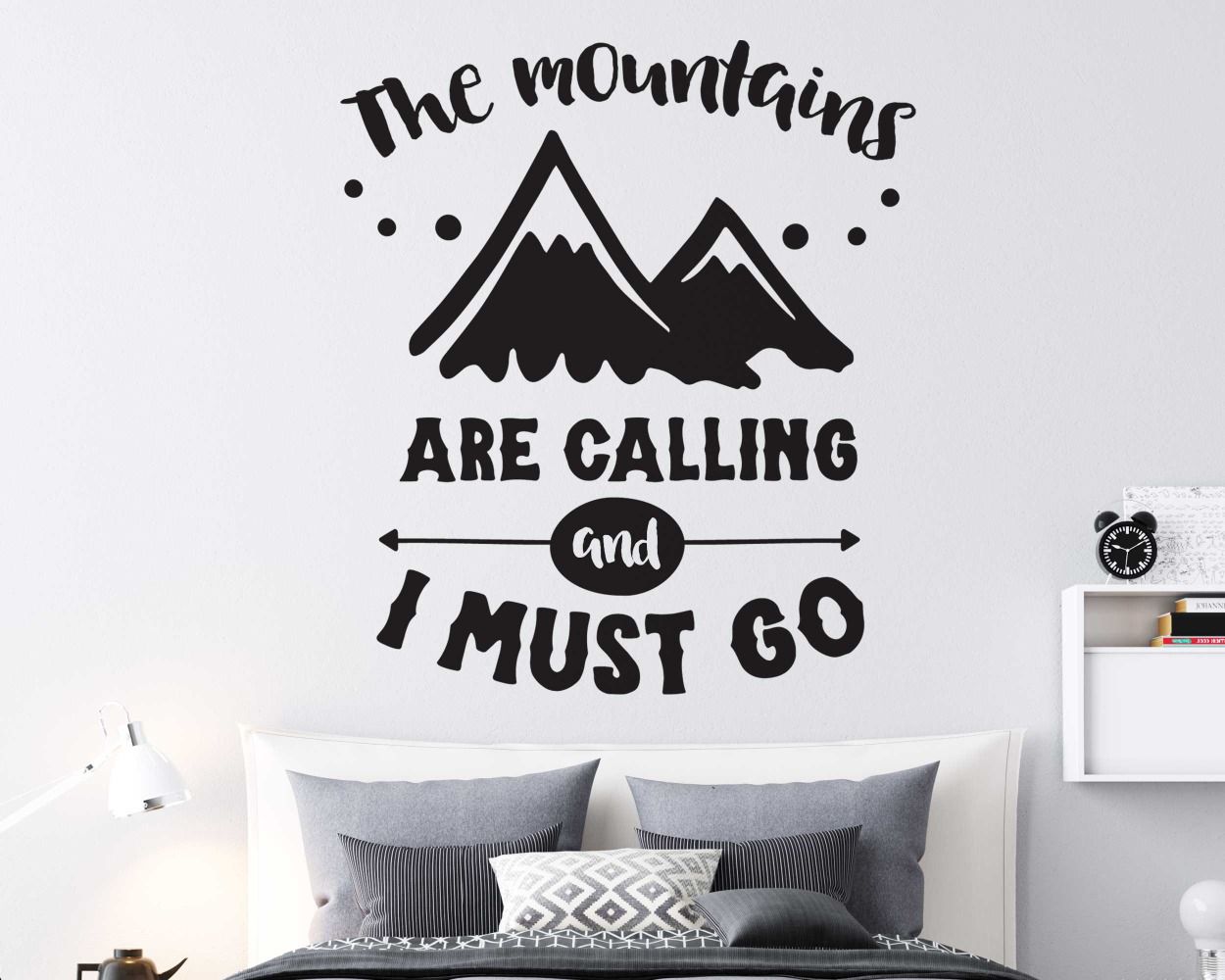 The Mountains Are Calling And I Must Go Quotes Wall Decals For Room Decoration