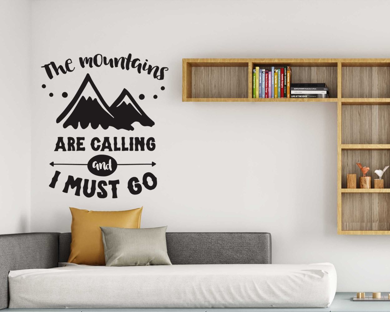 The Mountains Are Calling And I Must Go Quotes Wall Stickers For Room Decoration