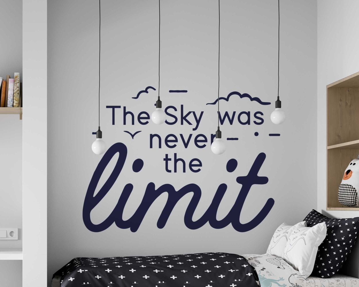 The Sky Was Never The Limit Motivational Quotes Wall Decals