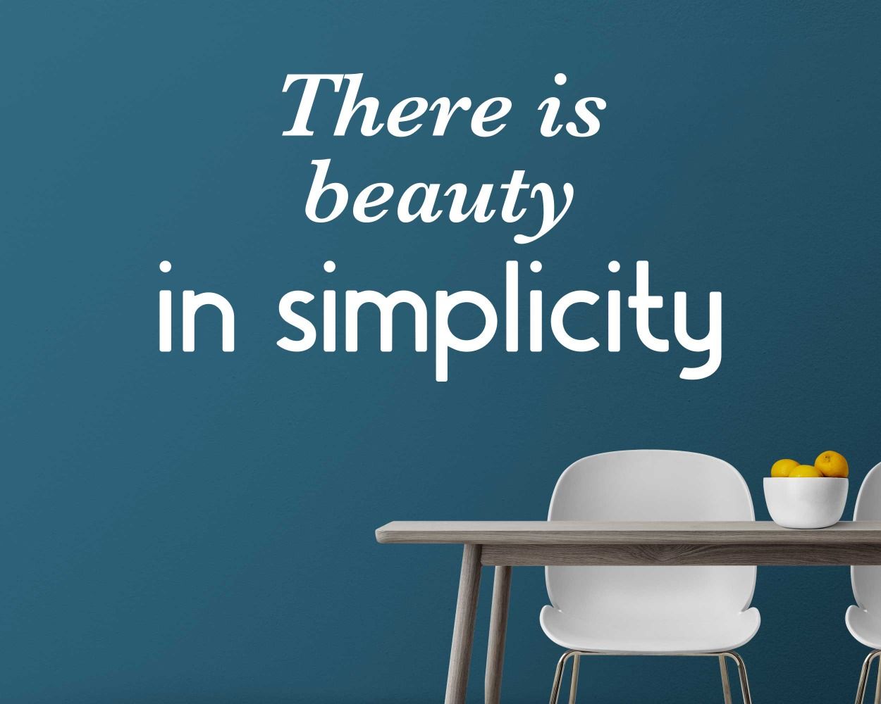 There Is Beauty In Simplicity Quotes Wall Decals For Room Wall Decoration