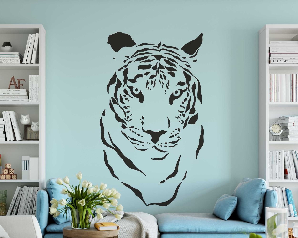 Best Tiger Face Animal Wall Decals For Kids Room Decor