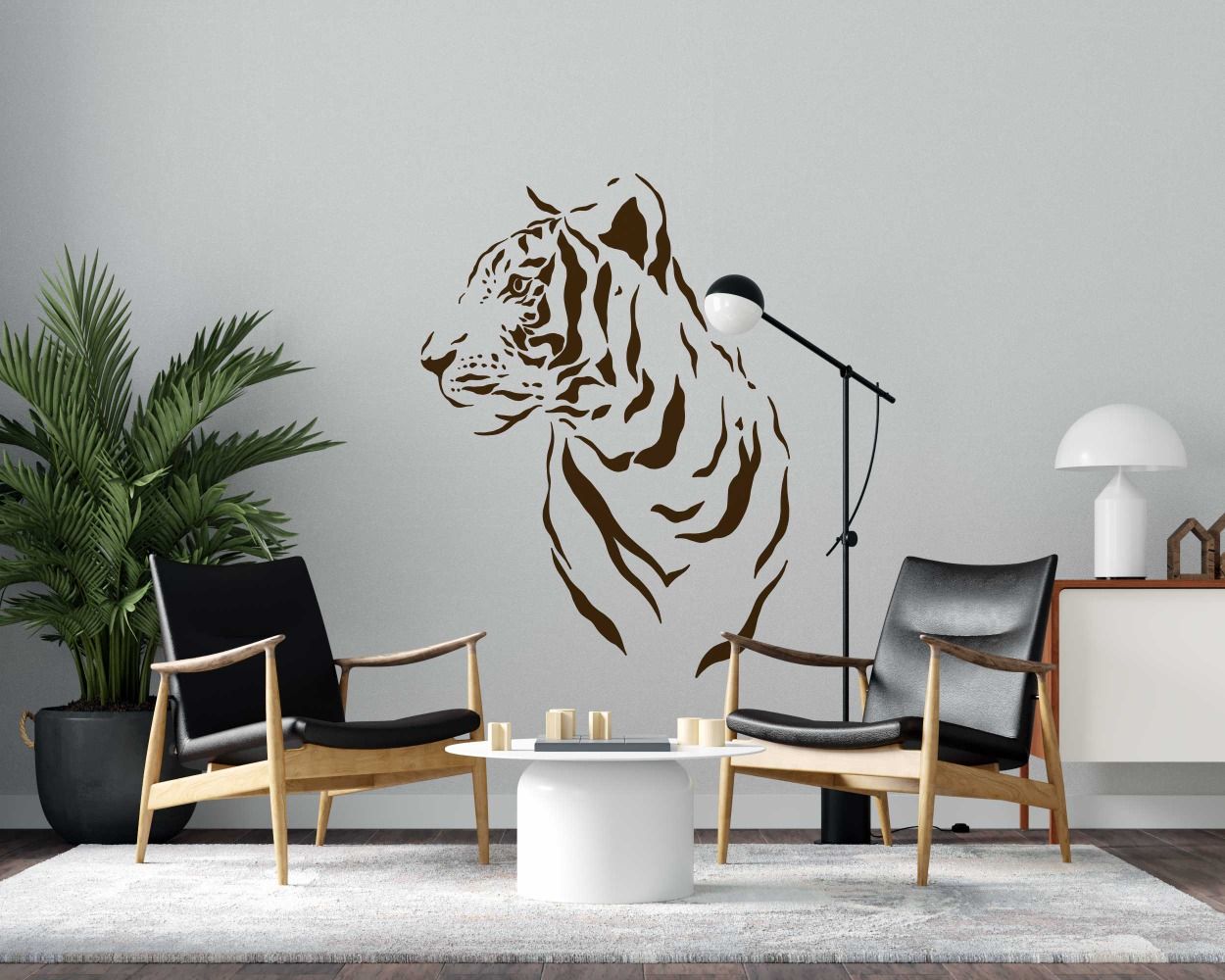 Tiger Face Jungle Animal Wall Stickers