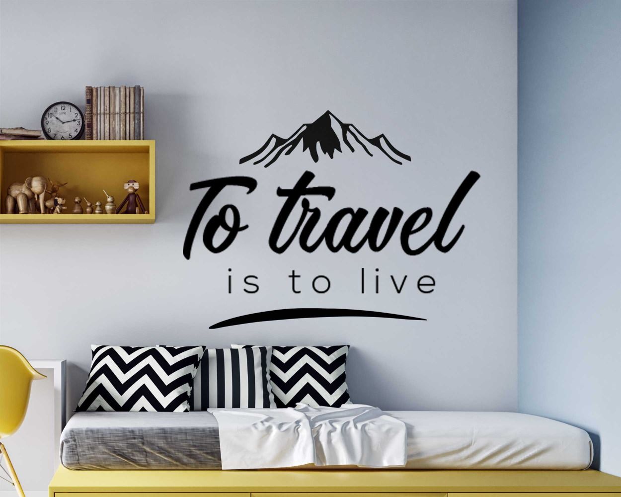 To Travel Is To Live Motivative Wall Decals For Room Wall Decoration