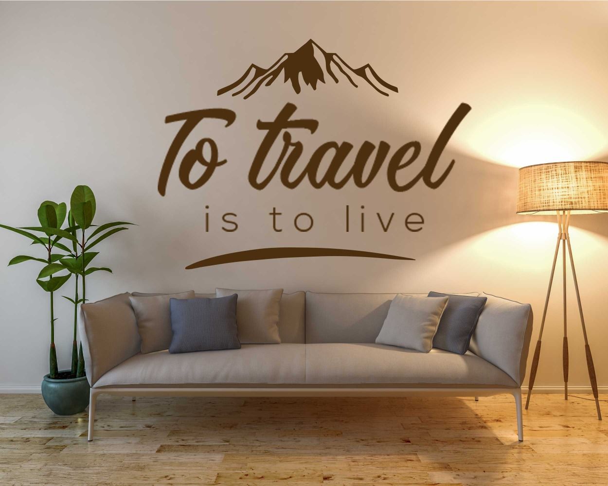 To Travel Is To Live Motivative Wall Stickers For Room Wall Decoration