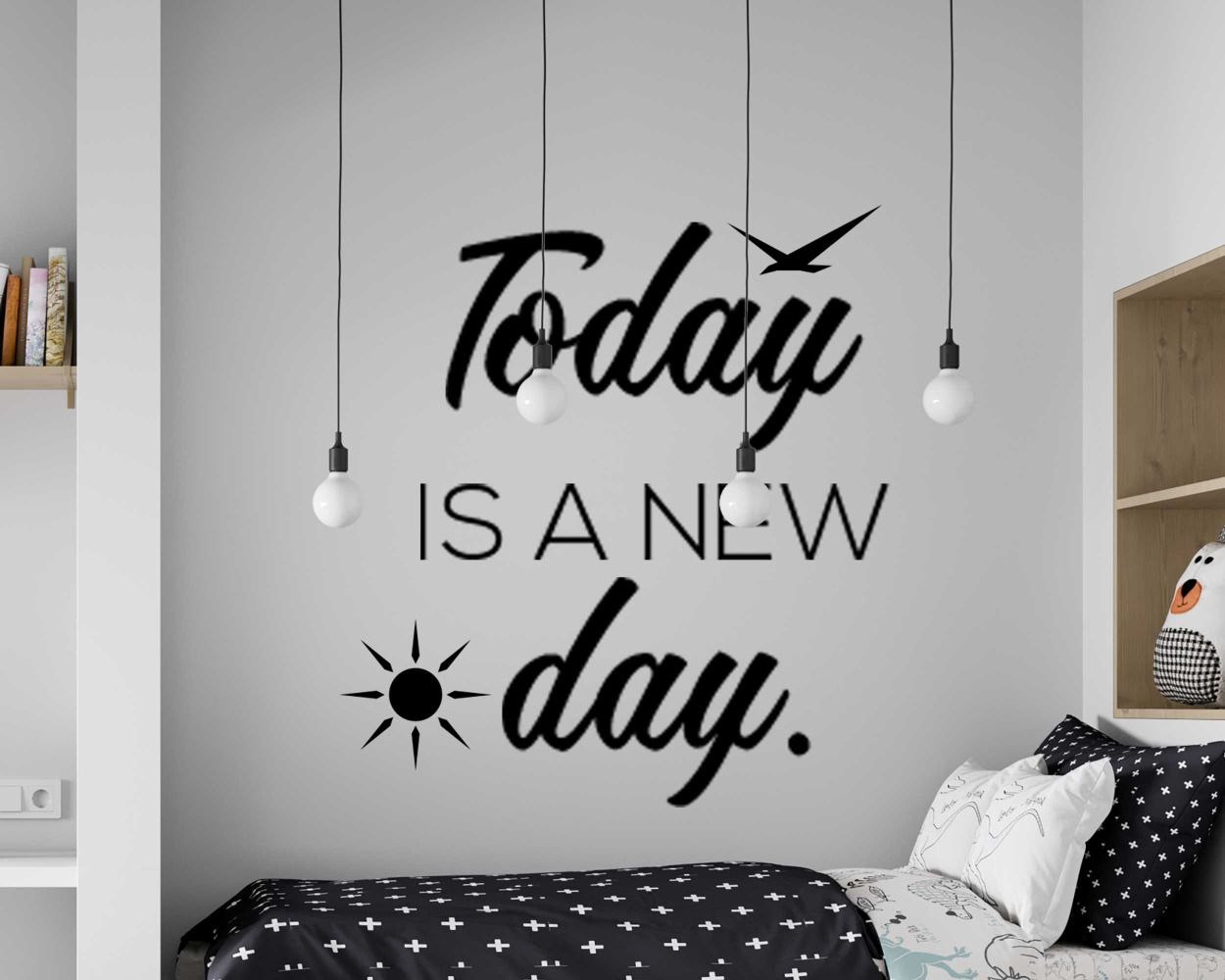 Today Is A New Day Best Motivational Quotes Wall Stickers