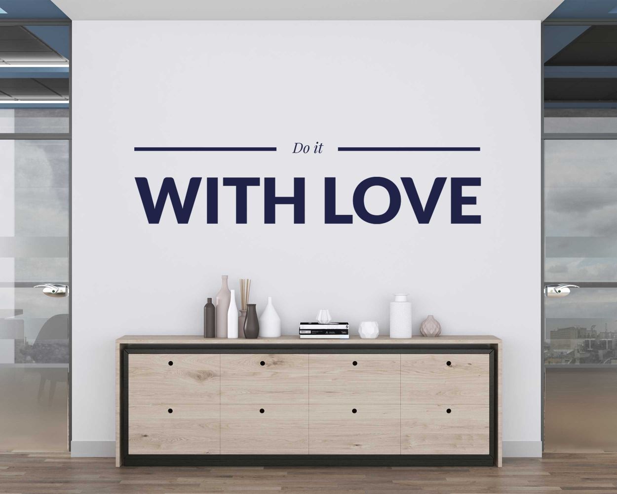Transform Your Space with 'Do It with Love' Quotes Wall Decals