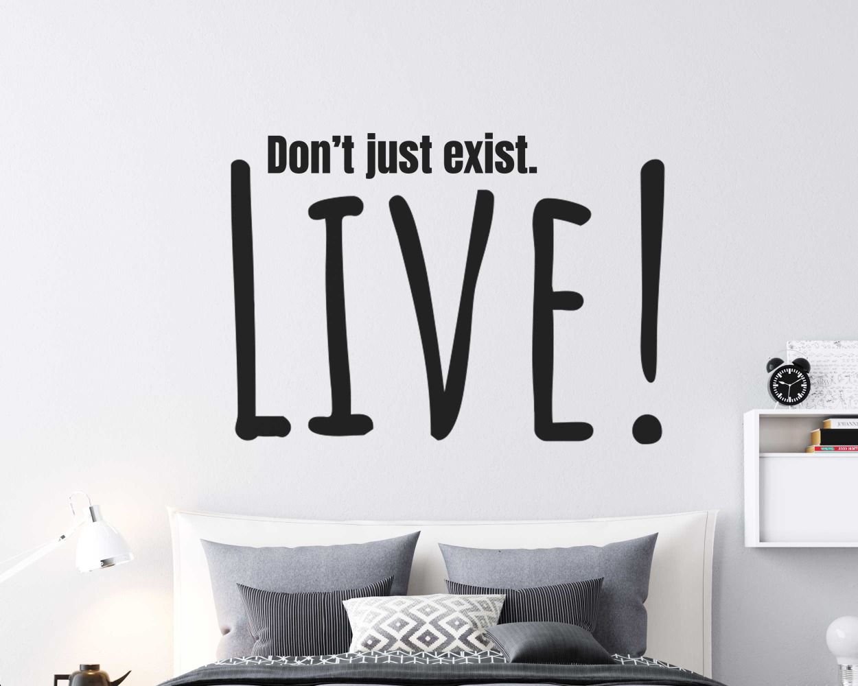 'Don't Just Exist, Live' Quotes Wall Decals For Motivation