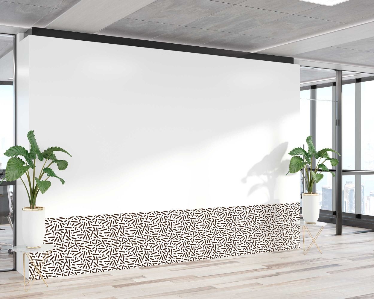 Trendy Lines Seamless Pattern Wall Stickers For Home And Office Decoration 