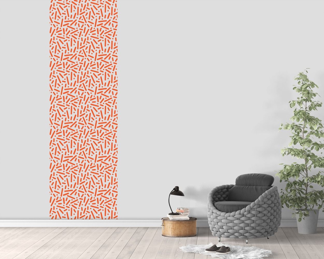 Trendy Lines Seamless Pattern Wall Stickers