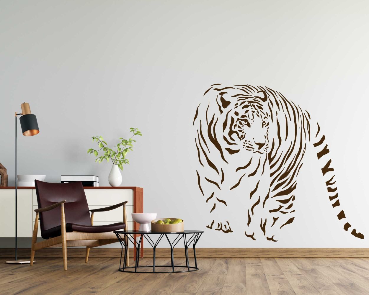 Walking Tiger Animal Wall Stickers