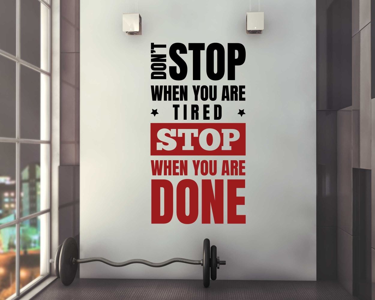 gym wall quotes stickers