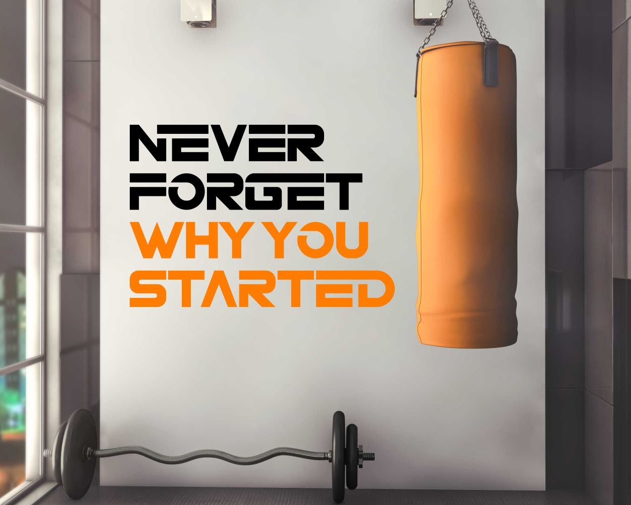Gym wall quotes decals