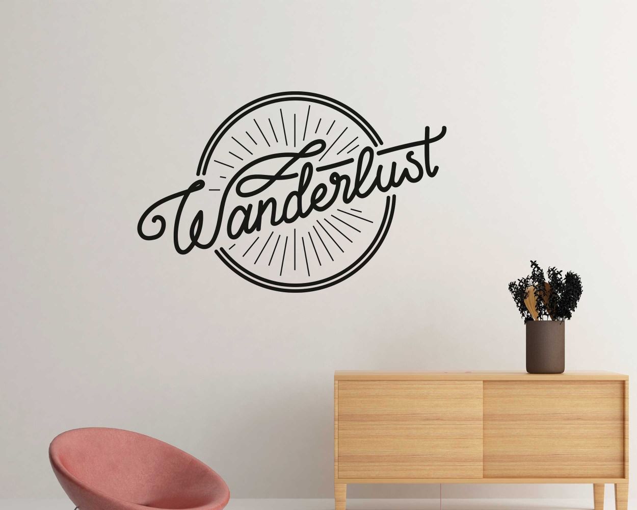 Wanderlust Inspirational Quote Vinyl Stickers For Home Decoration 