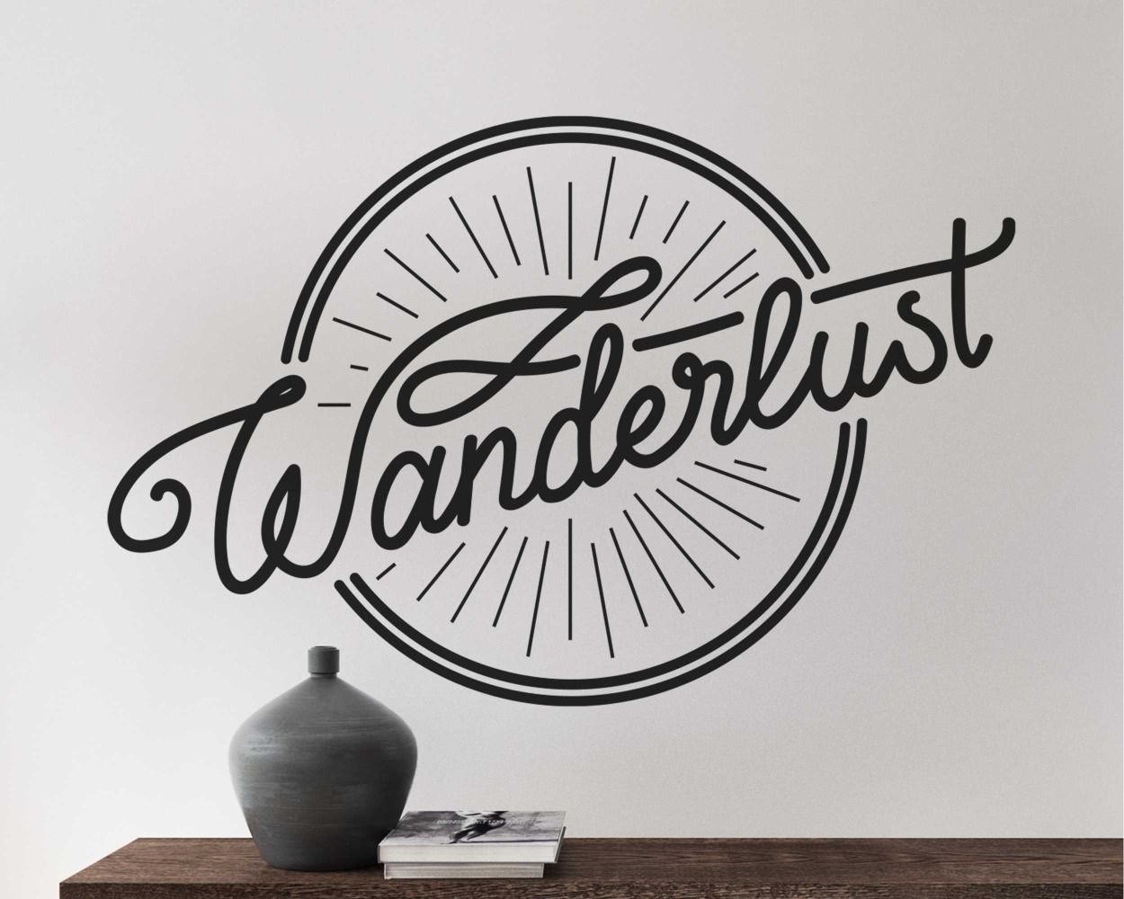 Wanderlust Inspirational Quote Vinyl Decals For Home Decoration 