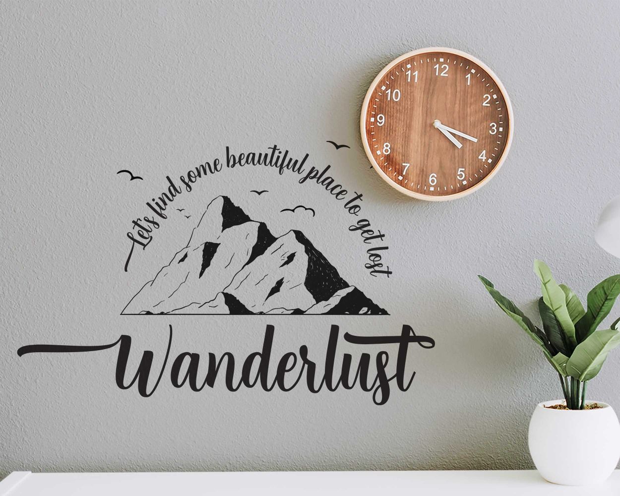 Wanderlust Inspirational Vinyl Decals for Traveller Room Decoration