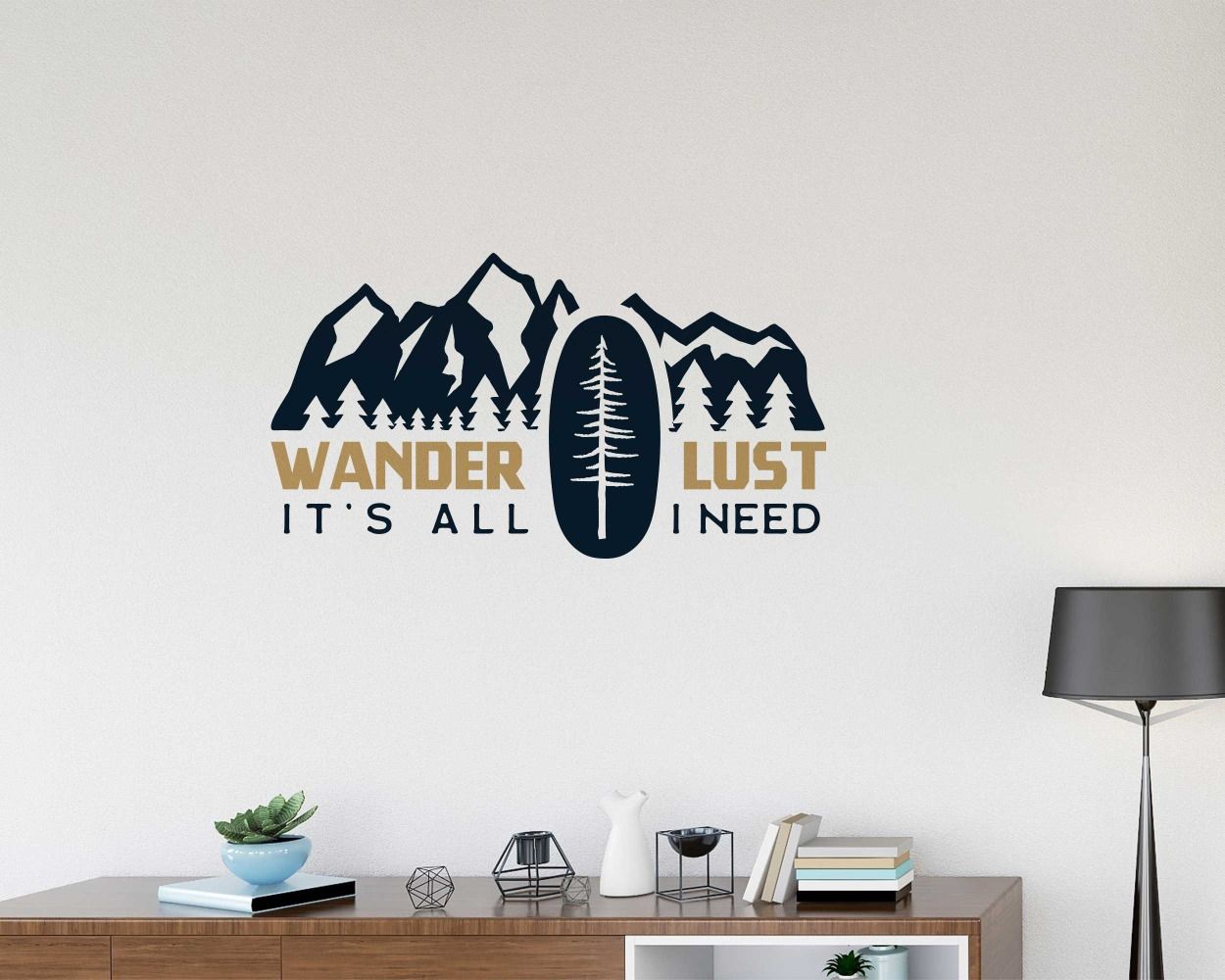 Wanderlust Its All I Need Motivational Quotes Vinyl Wall Decals