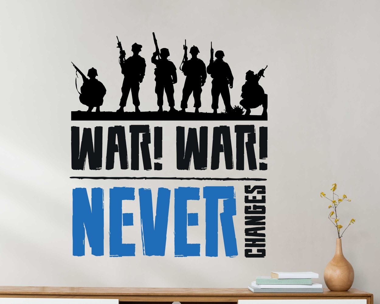 War War Never Changes Gaming Wall Decals For Gaming Room Decoration 
