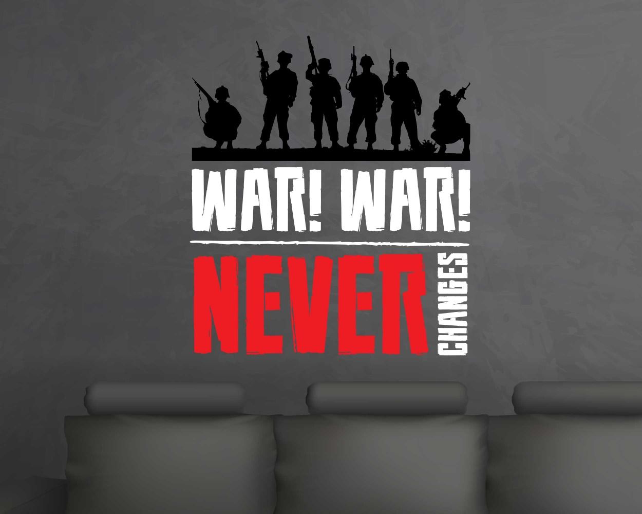 War War Never Changes Gaming Wall Stickers