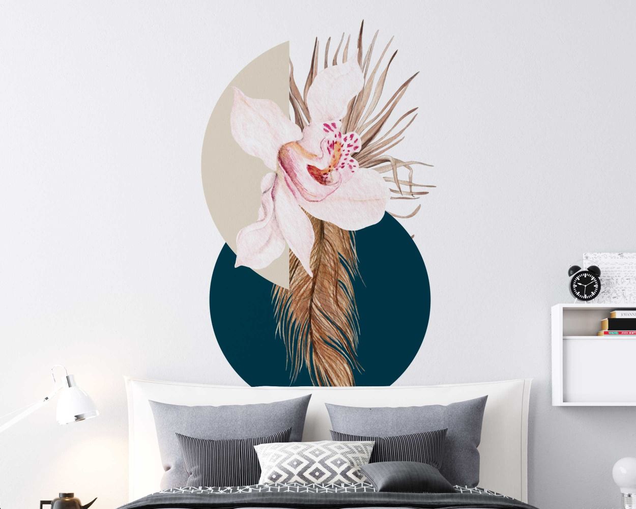 Best Beautiful Flower With Circle Bohemian Wall Decals