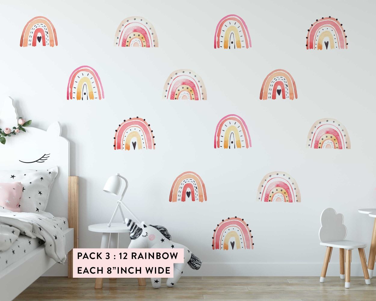 Best Watercolour Rainbow Wall Stickers For Kids Room Decoration