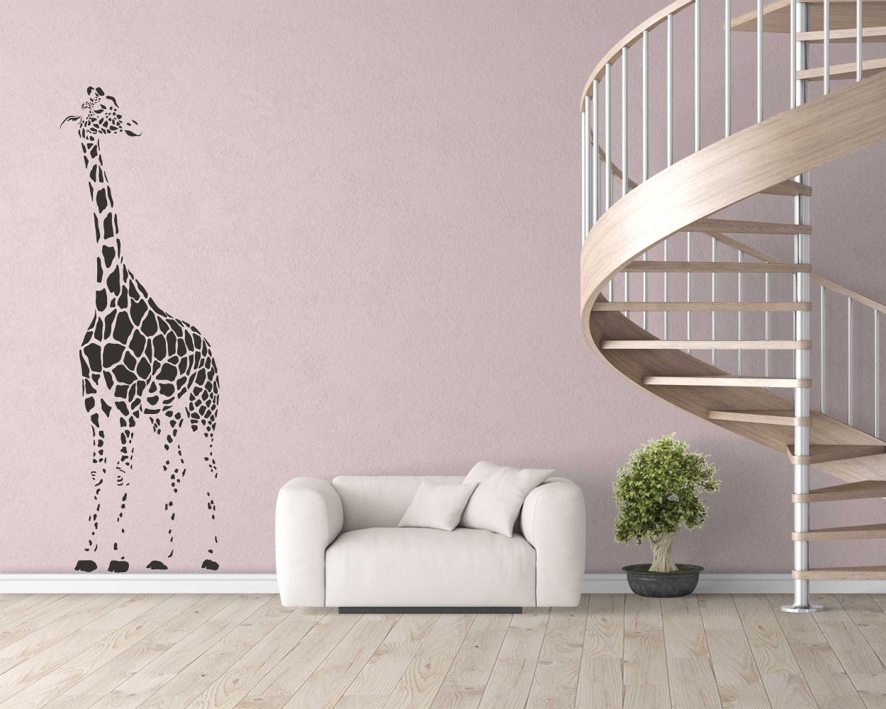 Whimsical Giraffe Animal Wall Decals