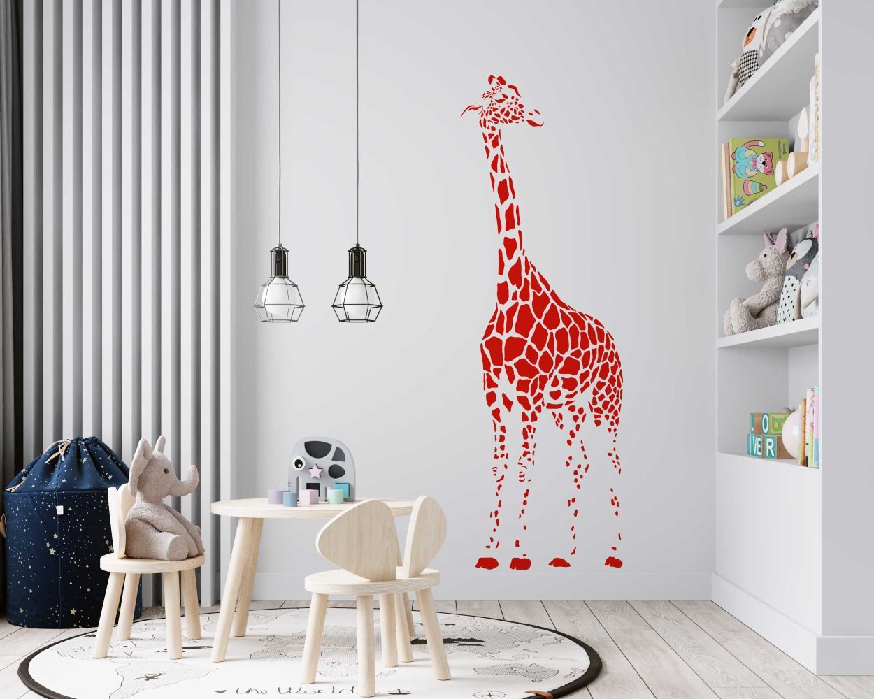 Whimsical Giraffe Animal Wall Stickers